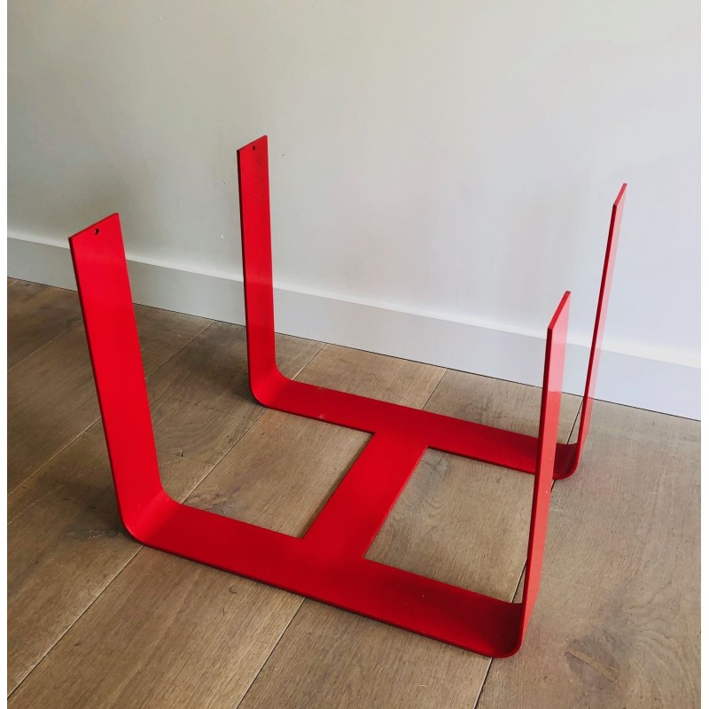 Log Holder in Folded Steel Sheet Lacquered | Maison Barrois