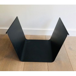 Log Holder in Folded Steel Sheet Lacquered | Maison Barrois