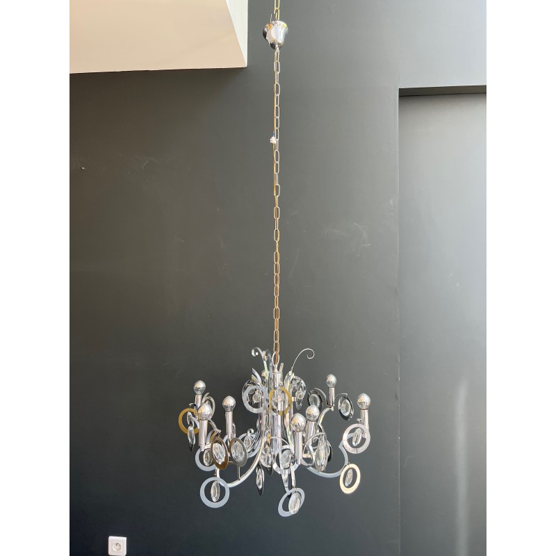 Lustre Design en Métal Chromé, Sciolari | Maison Barrois