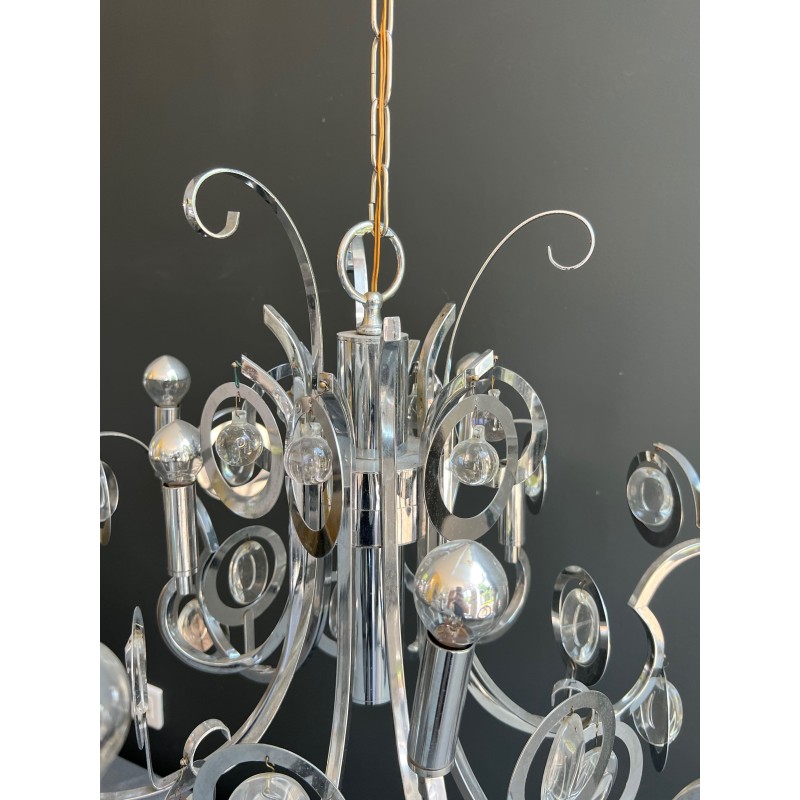 Lustre Design en Métal Chromé, Sciolari | Maison Barrois