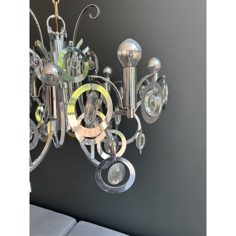 Lustre Design en Métal Chromé, Sciolari | Maison Barrois