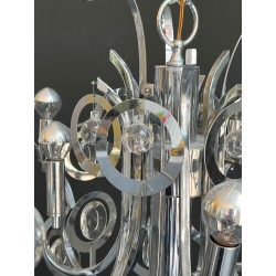Lustre Design en Métal Chromé, Sciolari | Maison Barrois