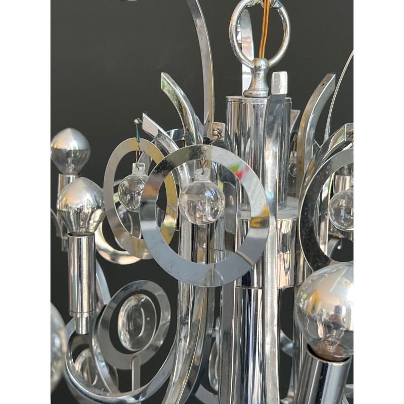 Lustre Design en Métal Chromé, Sciolari | Maison Barrois