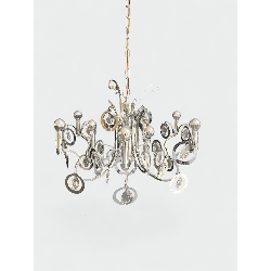Lustre Design en Métal Chromé, Sciolari | Maison Barrois