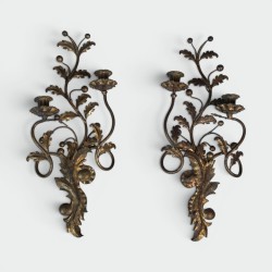 Appliques à Deux Bras de Lumière en Métal | Maison Barrois