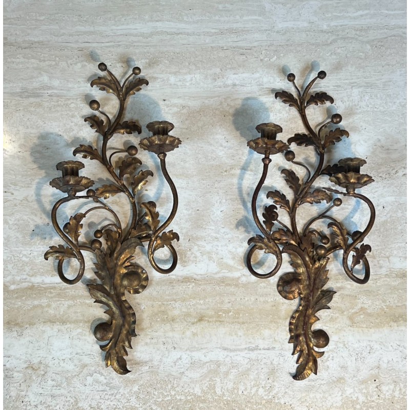 Appliques à Deux Bras de Lumière en Métal | Maison Barrois
