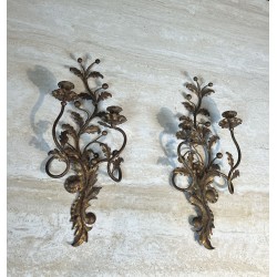 Appliques à Deux Bras de Lumière en Métal | Maison Barrois