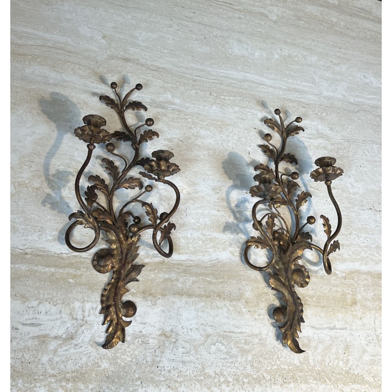 Appliques à Deux Bras de Lumière en Métal | Maison Barrois