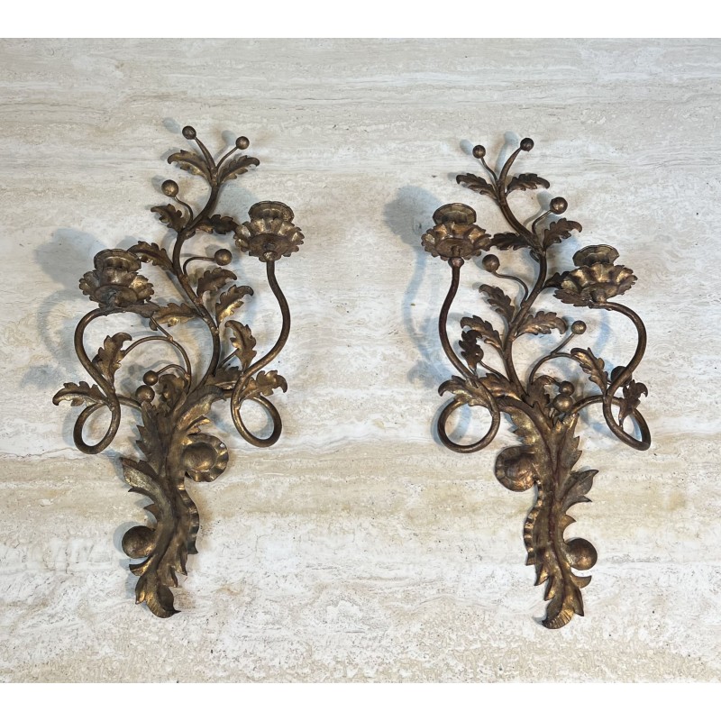 Appliques à Deux Bras de Lumière en Métal | Maison Barrois