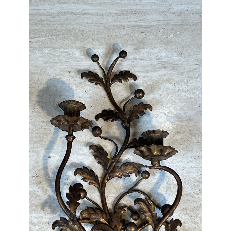 Appliques à Deux Bras de Lumière en Métal | Maison Barrois