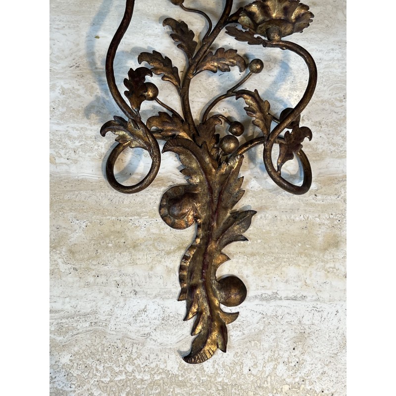 Appliques à Deux Bras de Lumière en Métal | Maison Barrois