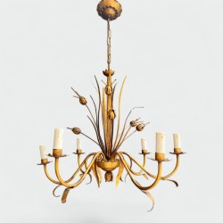 Lustre en Métal Doré | Maison Barrois