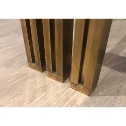 3 Nesting Tables in Brass and Glass | Maison Barrois