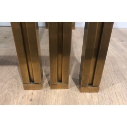 3 Nesting Tables in Brass and Glass | Maison Barrois