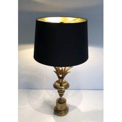 Lampe Palmier en Laiton, Style Néoclassique, dans le Goût de Maison Charles, vers 1970
