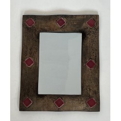 Miroir à Cadre en Céramique Émaillée | Maison Barrois
