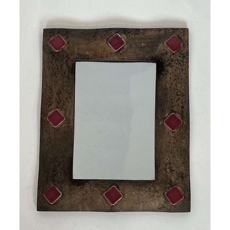 Miroir à Cadre en Céramique Émaillée | Maison Barrois
