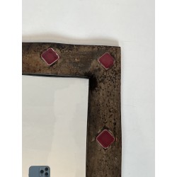 Mirror with Bronze Enamelled Ceramic Frame | Maison Barrois