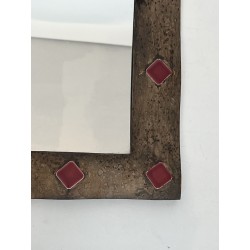 Mirror with Bronze Enamelled Ceramic Frame | Maison Barrois