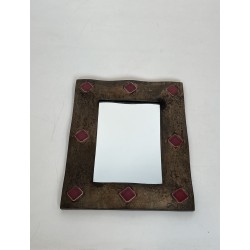 Miroir à Cadre en Céramique Émaillée | Maison Barrois