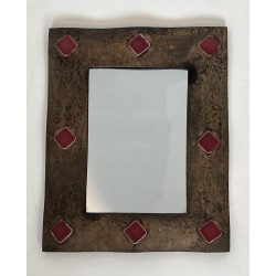 Miroir à Cadre en Céramique Émaillée | Maison Barrois