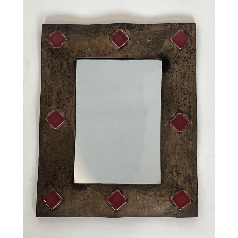 Miroir à Cadre en Céramique Émaillée | Maison Barrois