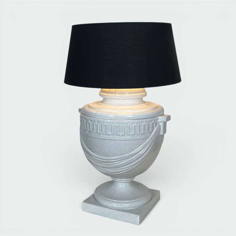 Grande Lampe Urne en Céramique Craquelée | Maison Barrois