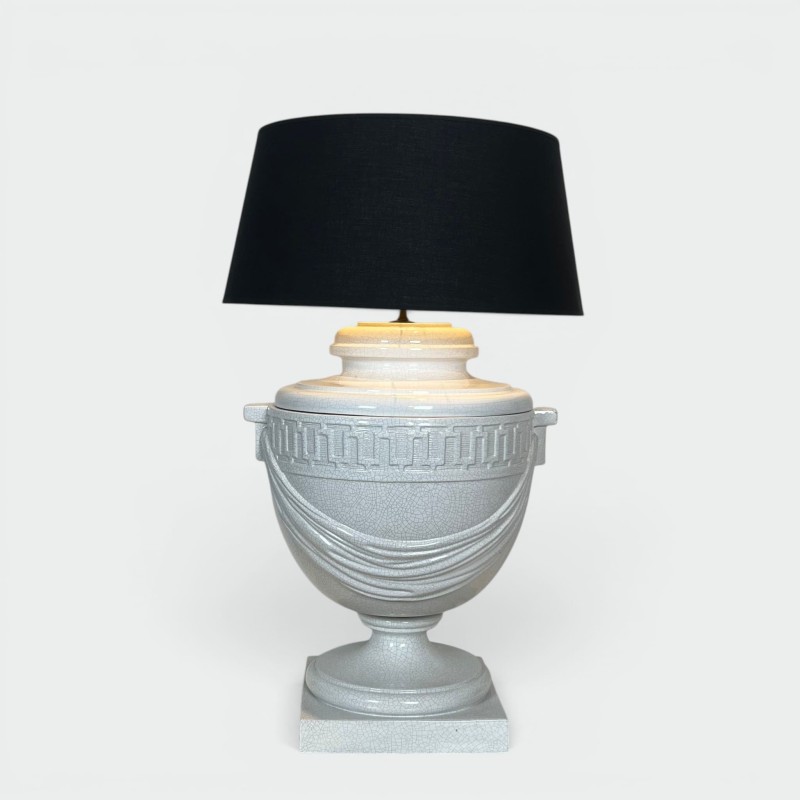 Grande Lampe Urne en Céramique Craquelée | Maison Barrois