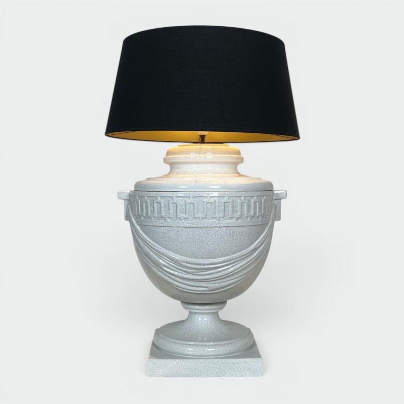 Grande Lampe Urne en Céramique Craquelée | Maison Barrois