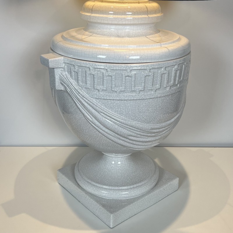 Grande Lampe Urne en Céramique Craquelée | Maison Barrois