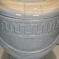 Large White Crackle-Glazed Ceramic Urn Lamp | Maison Barrois