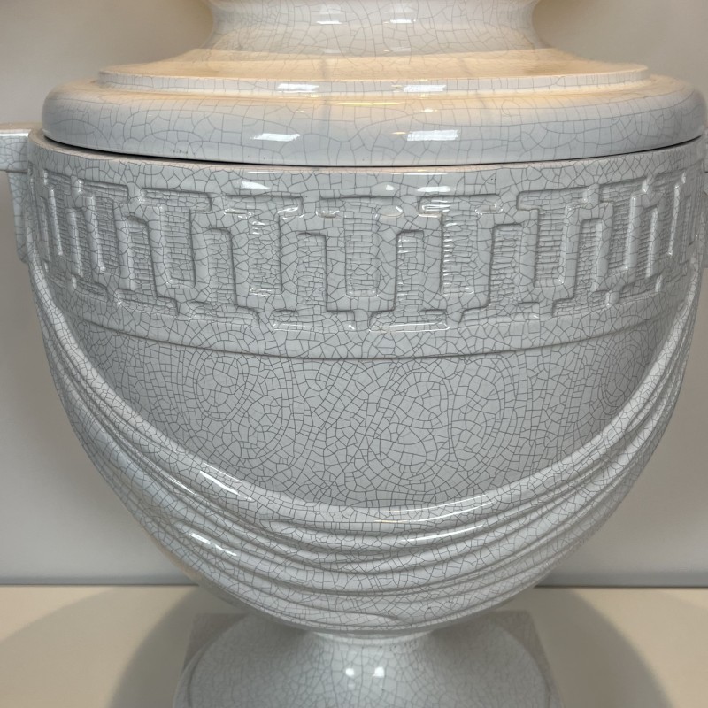 Grande Lampe Urne en Céramique Craquelée | Maison Barrois