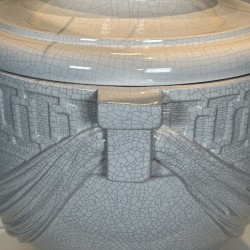 Grande Lampe Urne en Céramique Craquelée | Maison Barrois