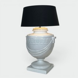 Large White Crackle-Glazed Ceramic Urn Lamp | Maison Barrois