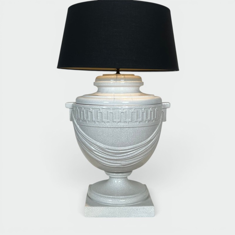 Grande Lampe Urne en Céramique Craquelée | Maison Barrois