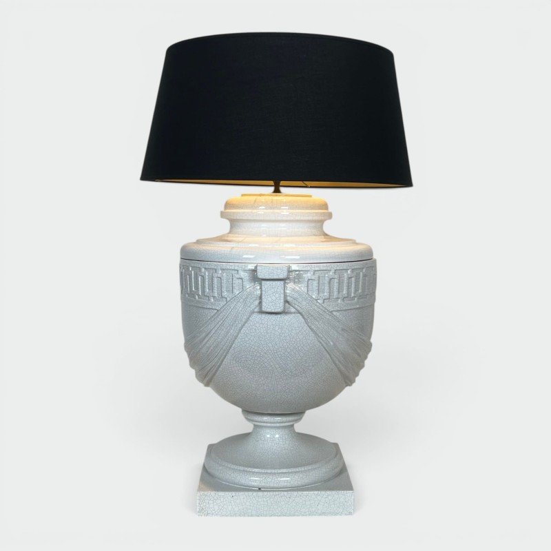 Grande Lampe Urne en Céramique Craquelée | Maison Barrois