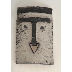 Wall Mask in Glazed Raku Ceramic in Black | Maison Barrois
