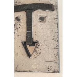 Wall Mask in Glazed Raku Ceramic in Black | Maison Barrois