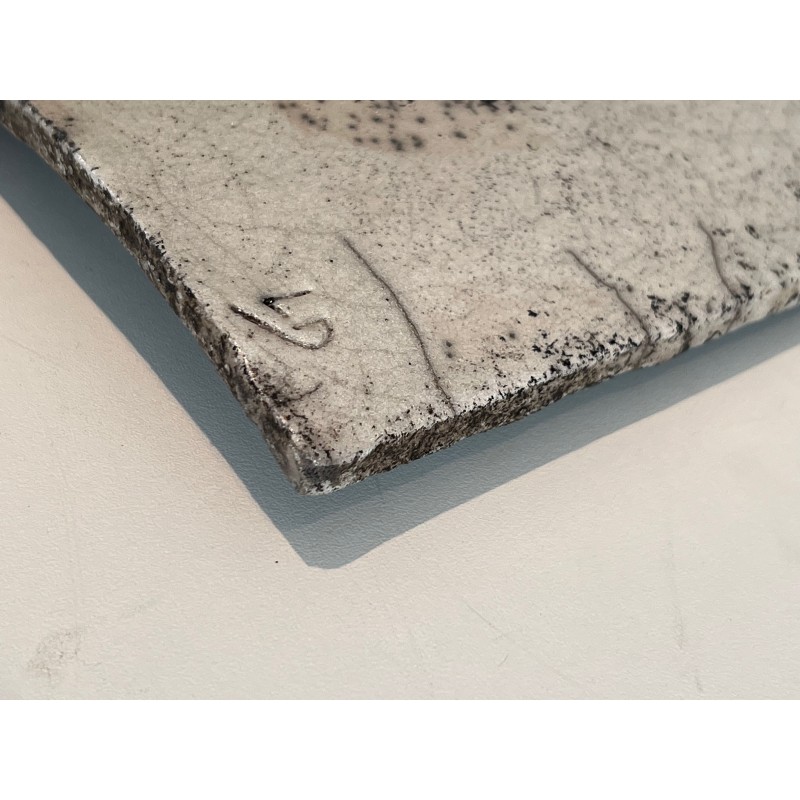 Wall Mask in Glazed Raku Ceramic in Black | Maison Barrois