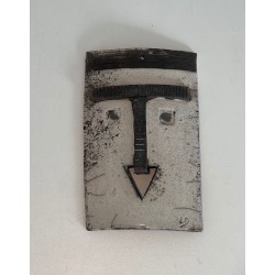 Wall Mask in Glazed Raku Ceramic in Black | Maison Barrois