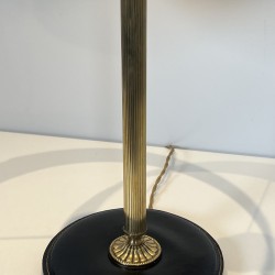 Table Lamp in Black Saddle-Stitched | Maison Barrois