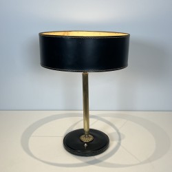 Table Lamp in Black Saddle-Stitched | Maison Barrois