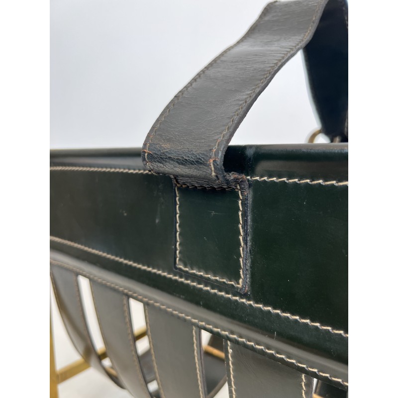 Magazine Rack in Black, Jacques Adnet | Maison Barrois