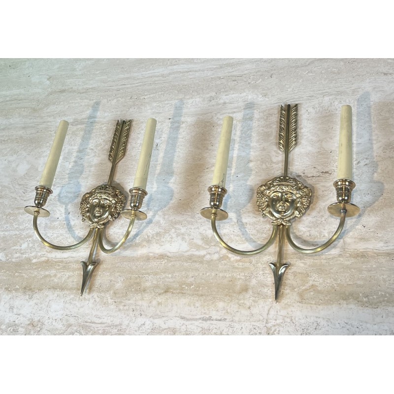 Appliques à Deux Bras de Lumière en Bronze | Maison Barrois