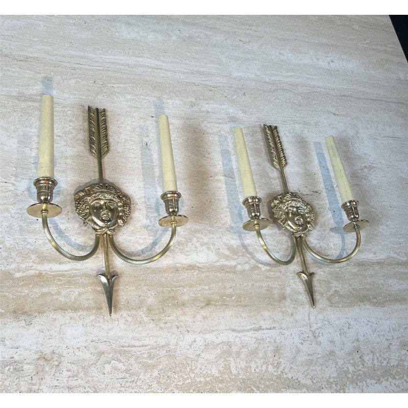 Appliques à Deux Bras de Lumière en Bronze | Maison Barrois