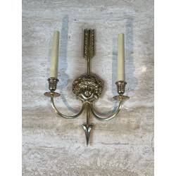 Appliques à Deux Bras de Lumière en Bronze | Maison Barrois