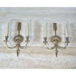 Appliques à Deux Bras de Lumière en Bronze | Maison Barrois