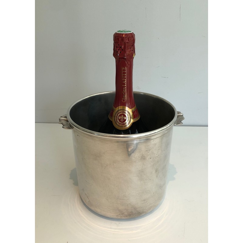 Cylindrical Silvered Metal Champagne Bucket | Maison Barrois