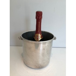 Cylindrical Silvered Metal Champagne Bucket | Maison Barrois