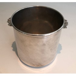 Cylindrical Silvered Metal Champagne Bucket | Maison Barrois